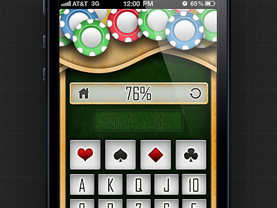 Poker Game (Concept) app apple cards concept game ios poker skeuo ui ux