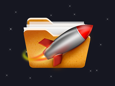 Fast Launcher for Android android app cool icon illustration psd rocket sketch space