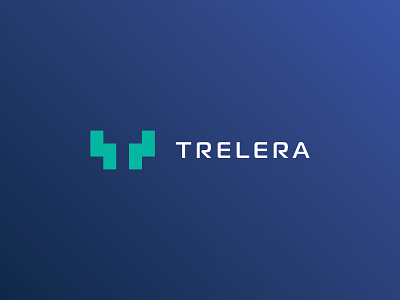Trelera app blue branding dark logo mark modern simple tech