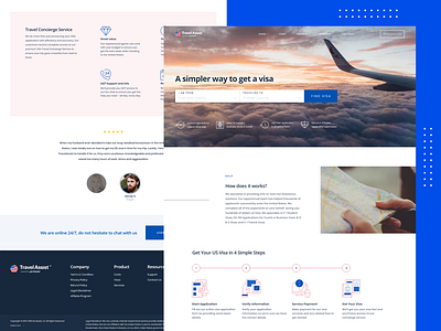 Travelassist clean modern simple travel ui visa web