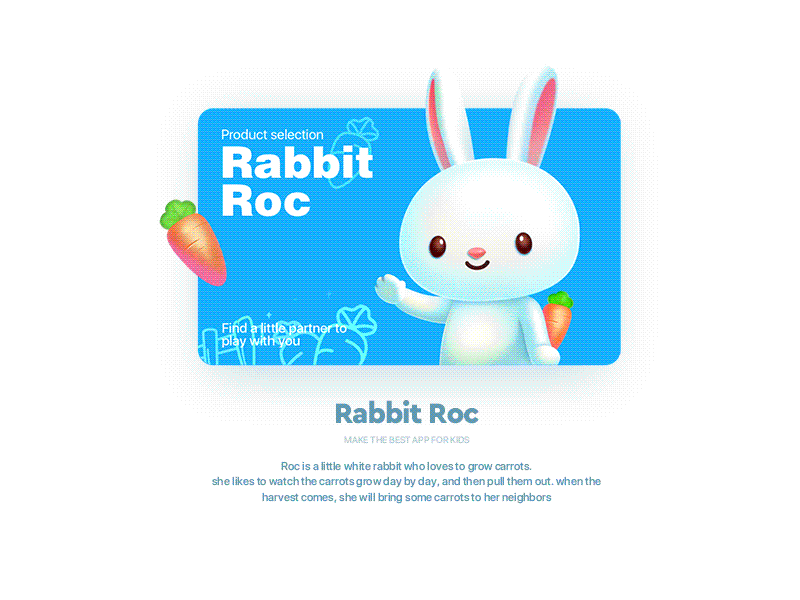A little rabbit ae ps ui 动物 动画 动画片 商标 字符 孩子 插图 设计