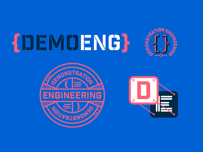 {DEMOENG} badge branding engineering identity logo sf
