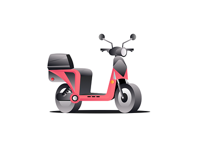 Scoot flat gradient illustration scoot sf vector