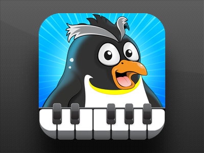 Pluto Learns Piano app icon ios penguin piano