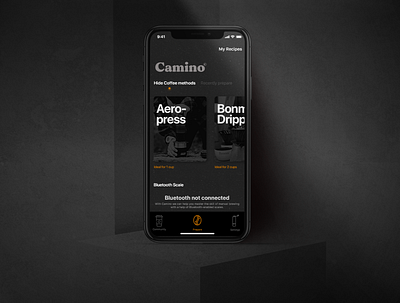 Camino app app design icon minimal ux web