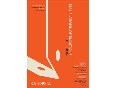 Translations of Traditions bauhaus exhibition futurist minimalist needle poster red traditions translations