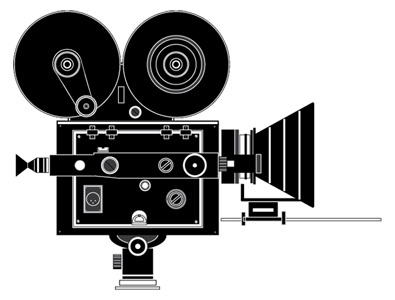 Positively Shocking Production Logo. camera design film icon logo movie