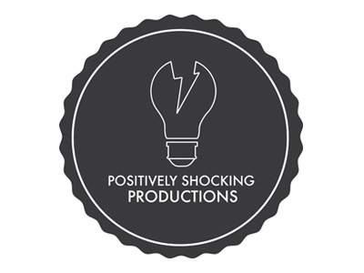 Positively Shocking Logo bulb design icon light logo positively productions shocking vector