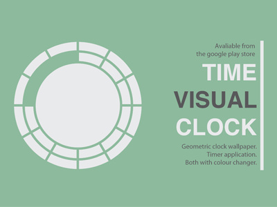 TImeVisual Clock Poster android app clock design digital logo minimal minimalist poster timevisual