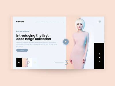 Chanel Website Design design fashion fashion brand typography ui ux web website