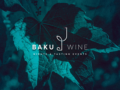 Baku wine night branding illustration logo typography vector