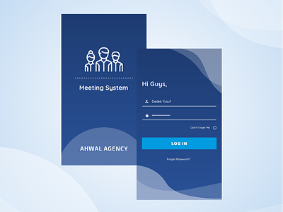 Splash & Login Screen Meeting System ahwalagency ahwaldesgin batamagency batamproject design loginscreen meetingsystem splashscreen