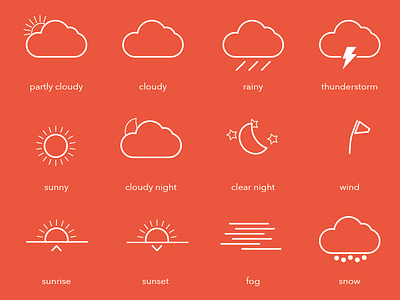 12 Weather Icon Pack free freebie icon icon pack ios ios app ios7 iphone ui weather icons zappdesigntemplates