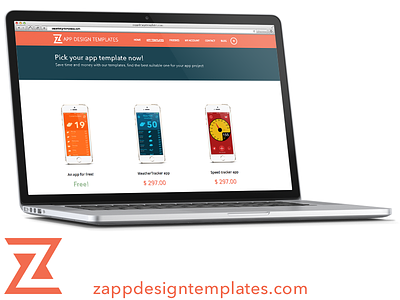 Zappdesigntemplates new Products screen design homepage ios iphone macbook products web shop website zappdesigntemplates