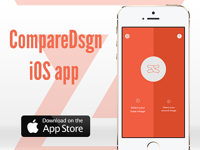Comparedsgn iOS App Released to App Store app store button compare designs download free app ios 7 ios 8 ios app ios app design iphone mobile zappdesigntemplates