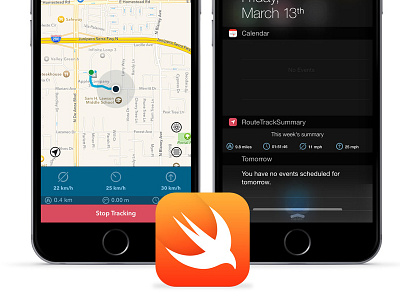 Route Tracker iOS App Template + Today Extension