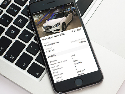Store iOS app template - Car sale edition car ios iphone mobile mockup ui ux