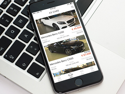 Dealership iOS app template cars dealership ios iphone layout mobile mockup ui ux