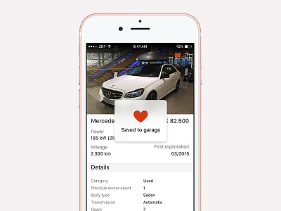 Car Dealership iOS app - saving overlay