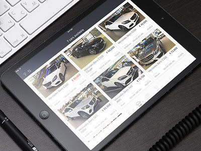 Cars iPad app - gallery app collectionview gallery ios ipad mobile mockup ui ux