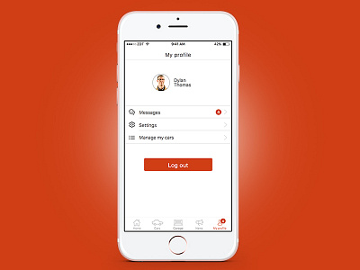 Car Dealer iOS App - Profile screen