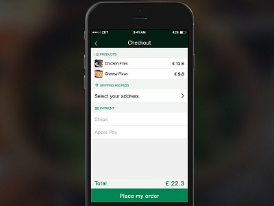 Checkout - Ecommerce iOS app app checkout ecommerce ios mobile payment product ui ux
