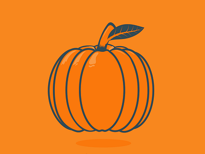 Happy pumpkin. halloween illustration logo pumpkin