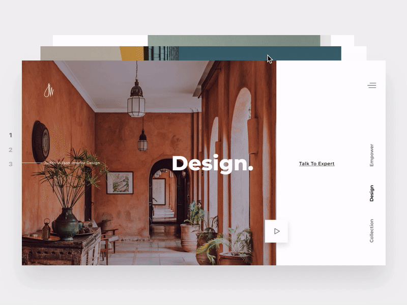 Home Page Concept For Interior Design Website By Boby