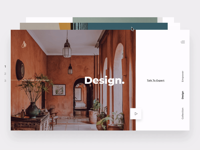 Home Page Concept For Interior Design Website