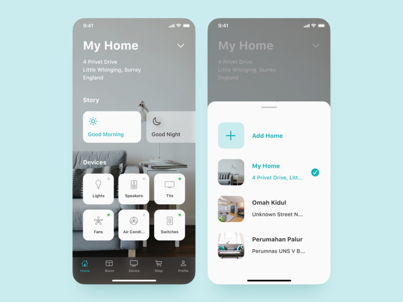 Smart Home UI Concept by Boby Haryanto on Dribbble