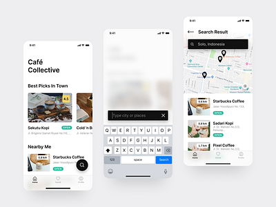 Cafe Collective iOS UI clean clean design coffee coffee shop figma ios iphone x mobile design ui ui design ux