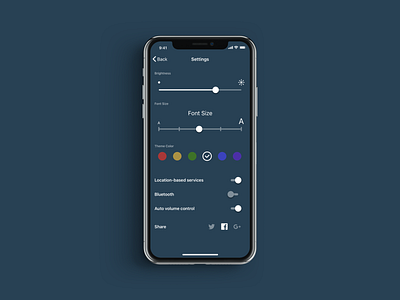 Daily UI #007 - Settings dailyui dailyui 007 settings ui