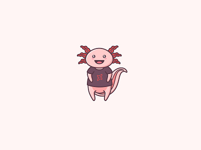 Cute Mascot Design axolotl cartoon illustraion mascot vector