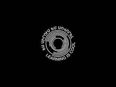 Learning is cool branding design graphic design learning lilit logo stamp typography