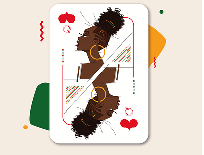 Playing Cards NUBA african black girl design game girl graphic design illustration nuba playing cards ui ux vector