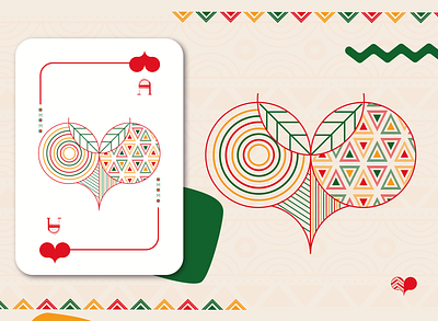 Playing Cards 1A a african design graphic design hart illustration nuba playing cards ui ux vector