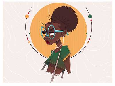 Brown woman afri african animation branding brown girl brown woman design graphic design illustration logo nuba ui ux vector