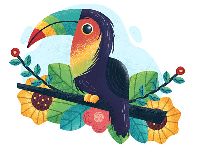Toucan~ bird design icon illustration texture toucan