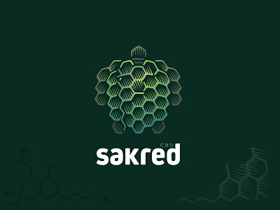 Sakred CBD cbd green hidden message molecule turtle