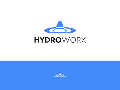 Hydroworx drop minimal potential simple logo water