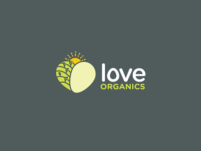 Love Organics eggs flatdesign heart love organic simple sun vegetables