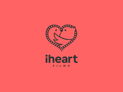 iheart films birds film heart love movie simple logo