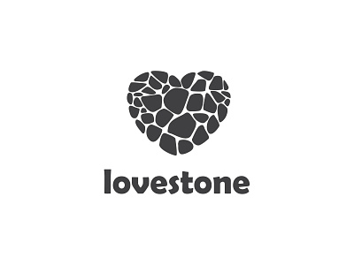 Love Stone heart love love stone minimal particles rocks simple logo stone