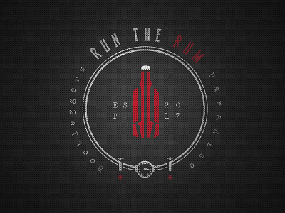 Run the Rum bottle eye catching simple logo symbol