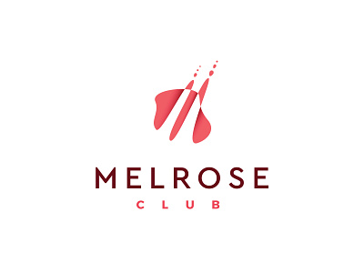 Melrose club abstract initial m simple design splash