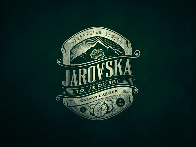 Jarovska emblem logo lable liquer walnut