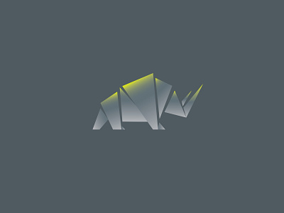 Rhino abstract geometry simple logo triangles