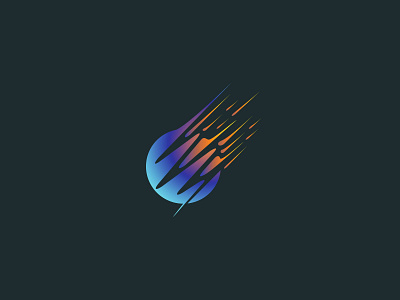 meteor abstract logo meteor simple logo space