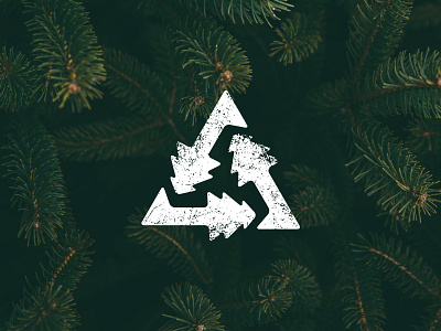 Santa s Tree Recycling christmas tree recycle santa simple logo symbol