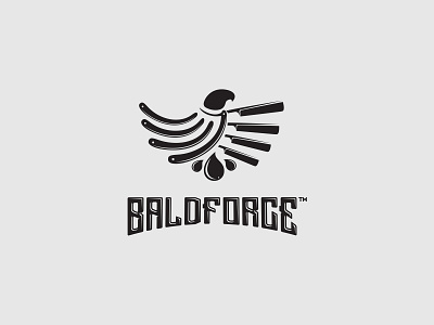 BaldForce abstract logo baldness bird protection razor shave skincare